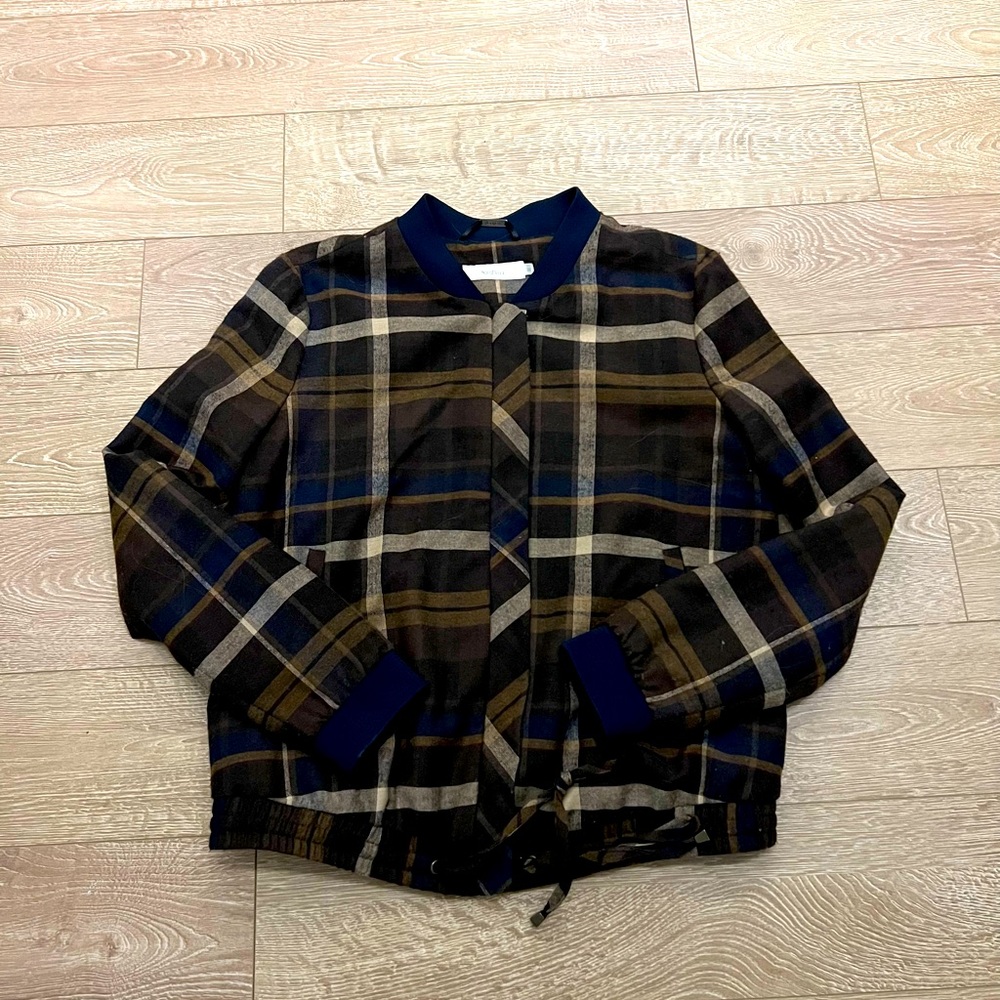 NaraMaxx plaid zip up jacket